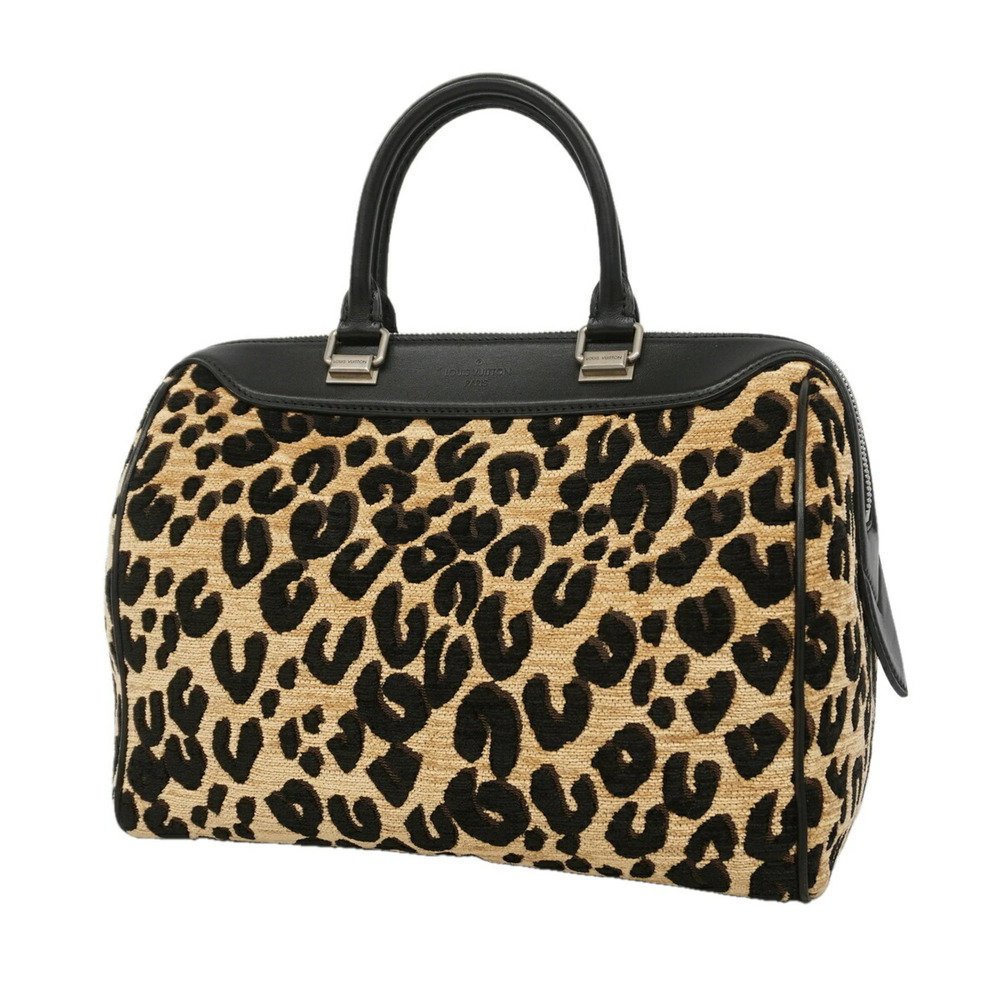 Louis Vuitton Stephen Sprouse Leopard Speedy PM Handbag M97396 Beige Black Wo...